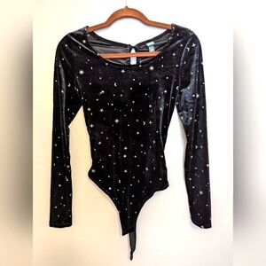 Black Velvet Starry Bodysuit
